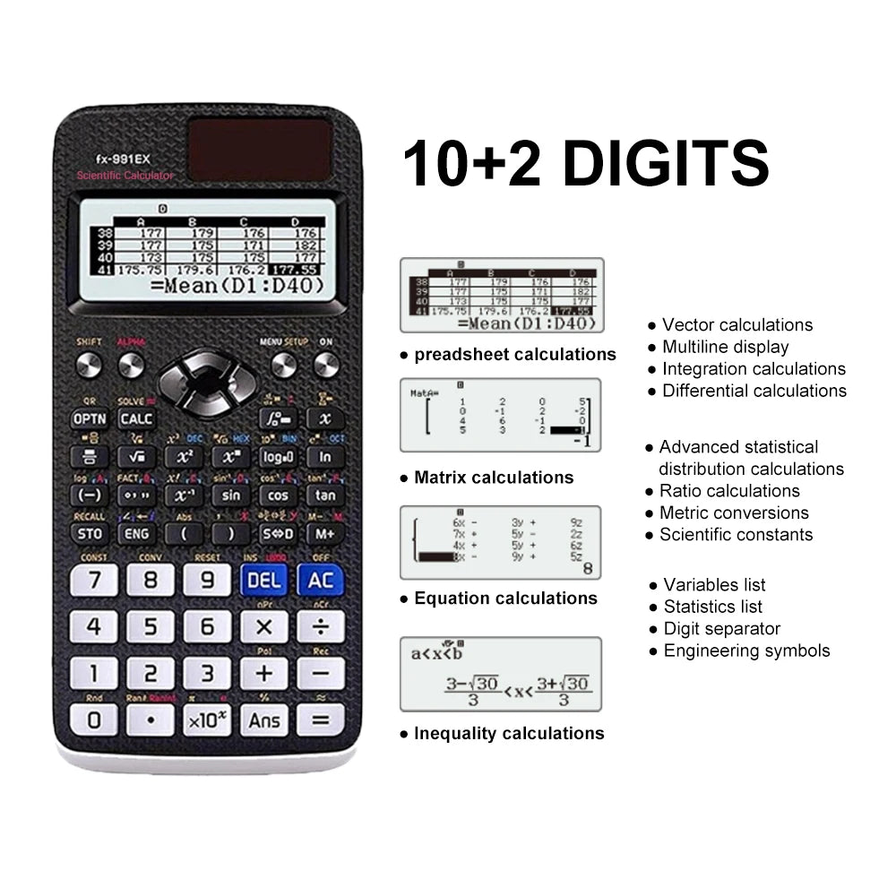 Multifunctional science function calculator-552function Specially designed for student exams, economical packaging，High-End Appe