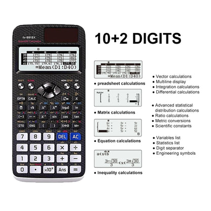 Multifunctional science function calculator-552function Specially designed for student exams, economical packaging，High-End Appe