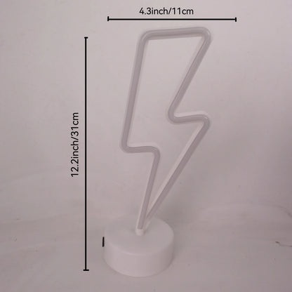 Lightning LED neon light, USB or battery powered boy/girl gift cool game light, bedroom wedding party decoration creative light
