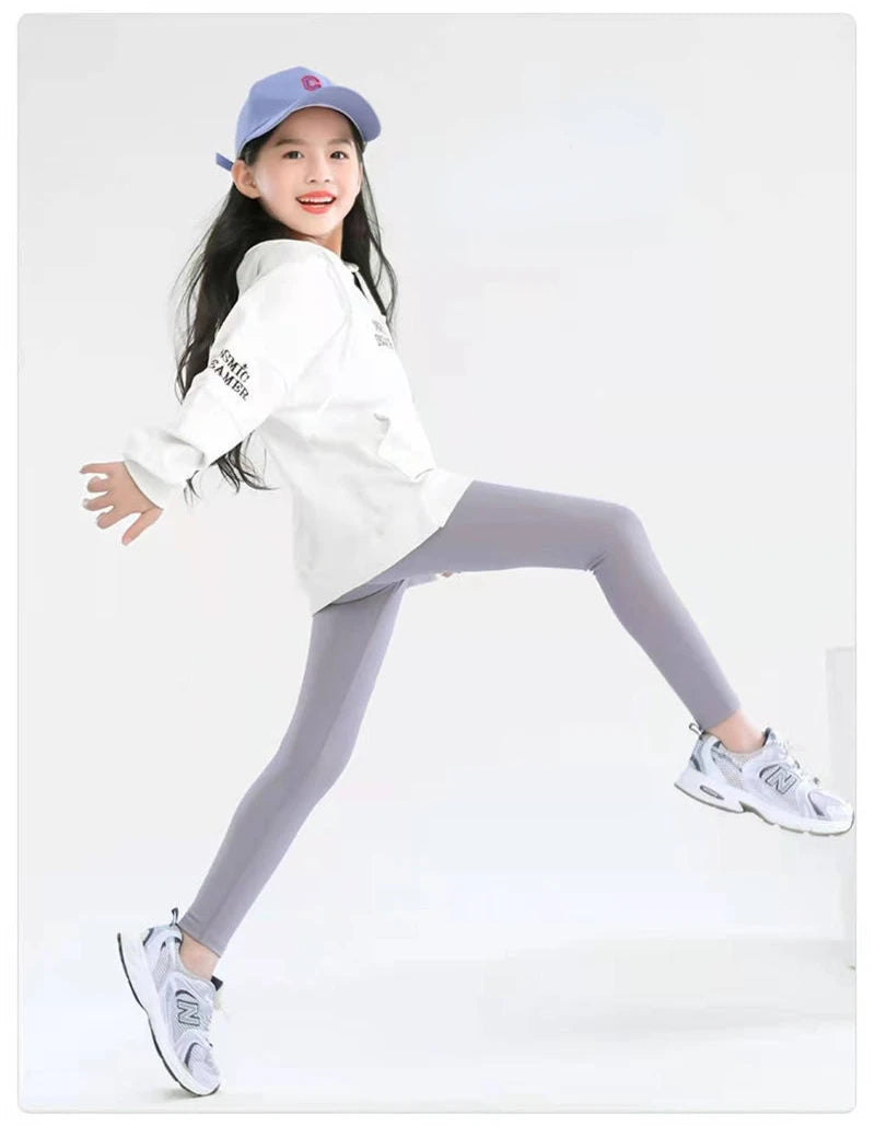 Girls Autumn Leggings - Solid Color Kids Tights & Sweatpants (2-6Y)
