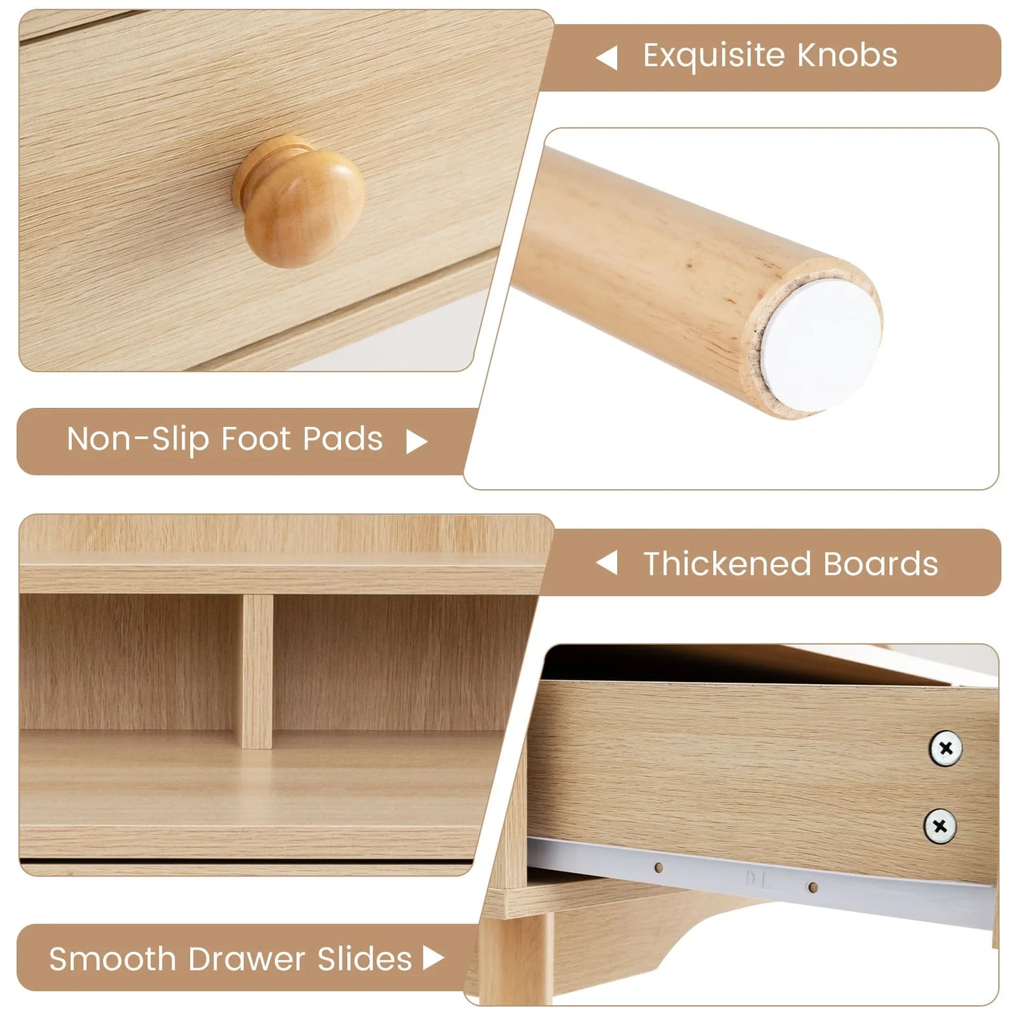 GOFLAME Writing Desk 120 CM Home Office Computer Workstation