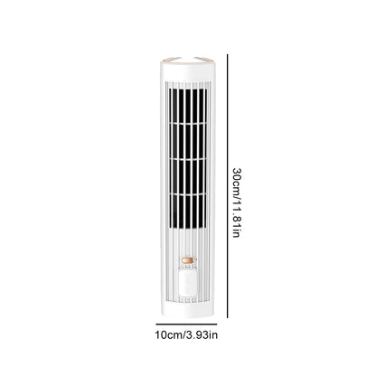 Desk Tower Fan USB Rechargeable Quiet Air Cooler Tabletop Air Conditioner Desktop Cooling Fan for Home Office Dormitory