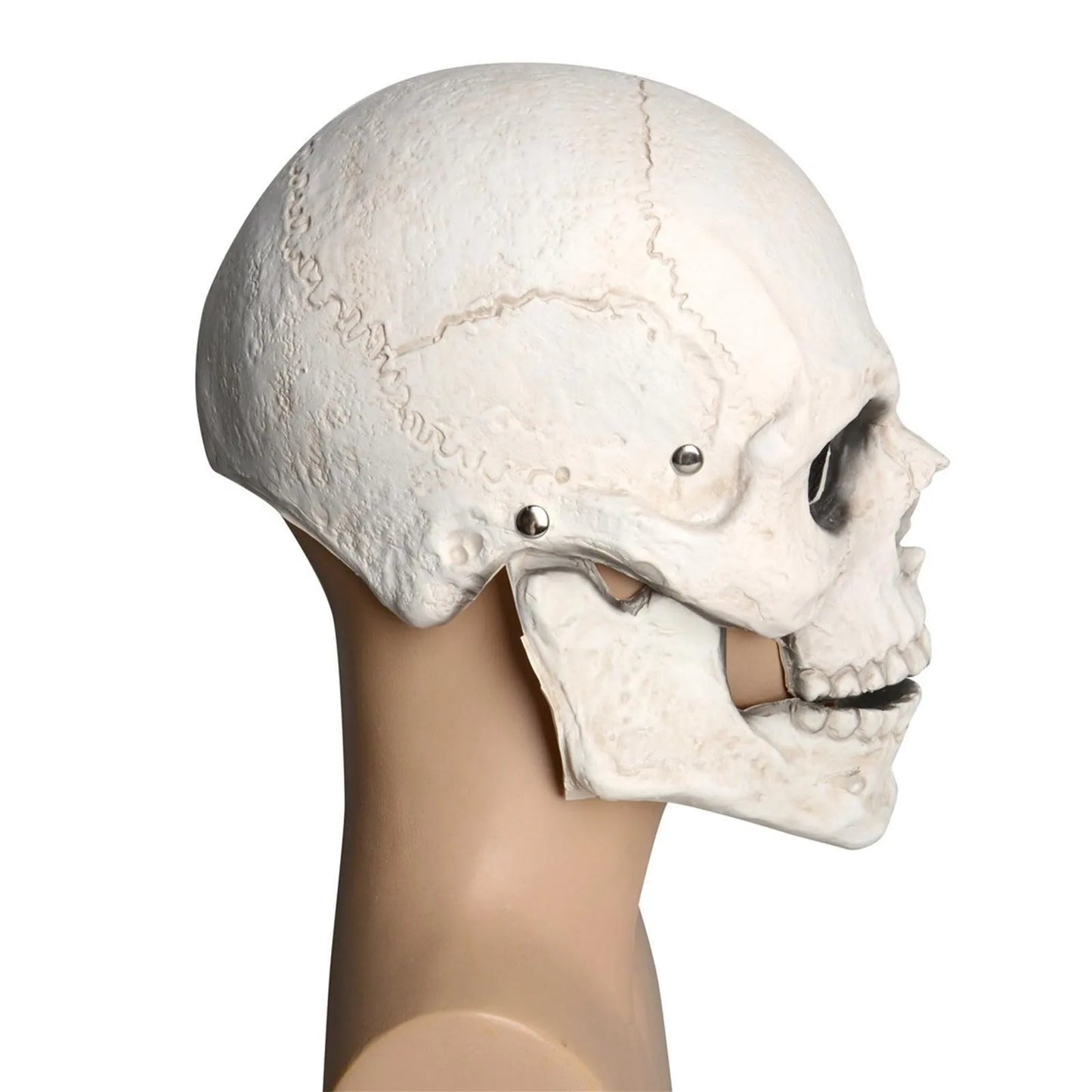 Halloween Skull Mask Latex Helmet Creepy Headgear Decorative Moving Jaw Skeleton