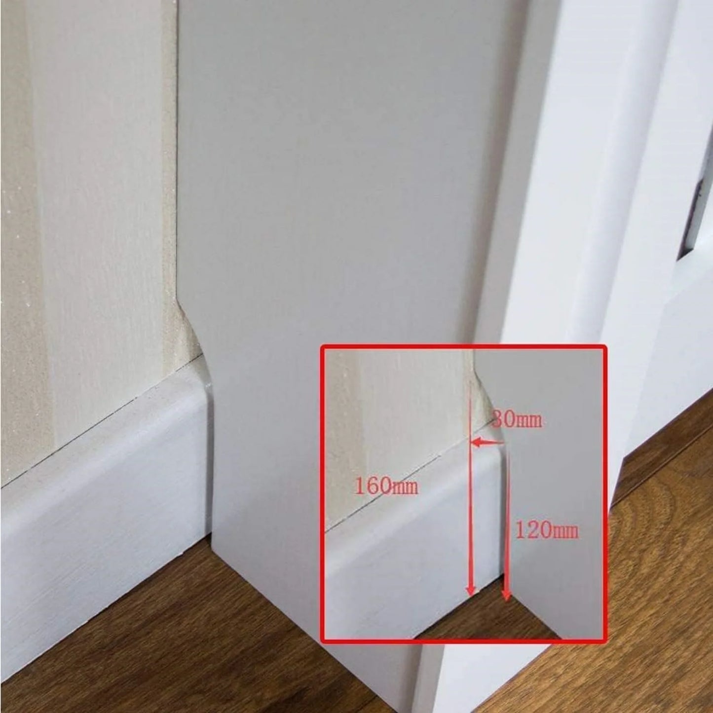 BRIEFNESS Radiator cover Wooden wall-mounted White painted MDF cupboard heater cover Modern heating cover Barbecue cabinet shelf