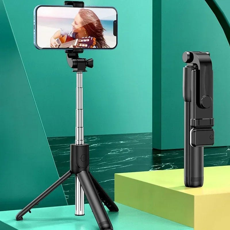 Bluetooth Remote Extendable Phone Tripod Wireless Selfie Stick Tripod Stand for iPhone 15 Samsung  Phone Tiktok Live Streaming