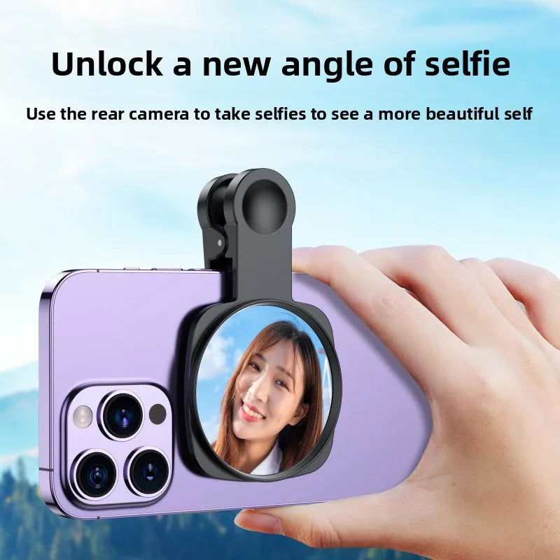 Smartphone Camera Lens Selfie Mirror Clip Kit for IPhone Smartphone Live Streaming Photo Video Selfie Vlog Accessories