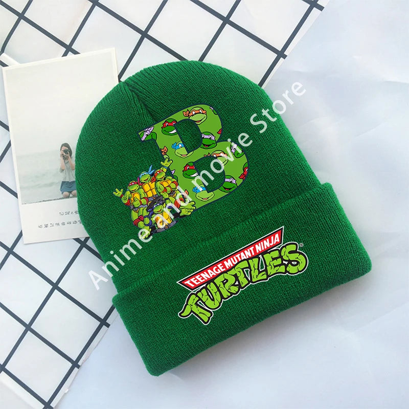 Ninja Turtles Boys Knitted Hats Children Headgear Cotton Winter Cute Woolen Cap Student Bonnet Cartoon Anime Kids Birthday Gifts