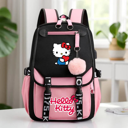 Kuromi Print Backpack, Student Daypack For Girl, Lightweight And Comfortable, Large Capacity Knapsack, Versatile Travel Backpack