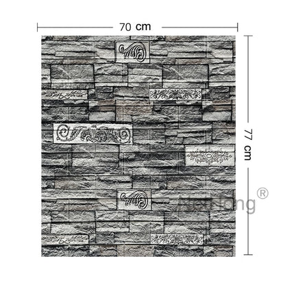 Waterproof Brick Stone Wallpaper Self Adhesive Vinyl Wall Decor Sticker 70*77cm