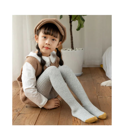 Baby Tights for Girl Spring Autumn Stockings Children Warm Pantyhose Kids Cotton Pants Candy Color Ribbed Girl Trousers 0-8 Year