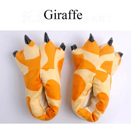Kids Dinosaur Slippers - Cozy Animal Paw House Shoes for Boys & Girls | Cartoon Stitch Design