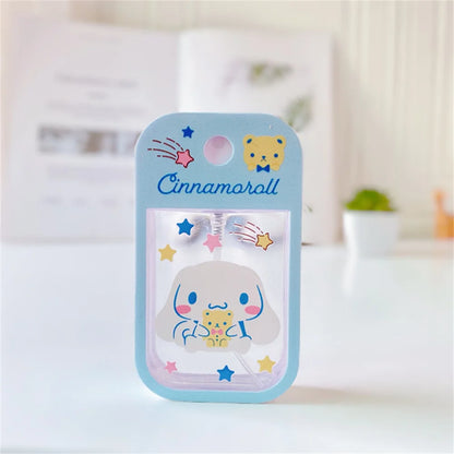 50ML Sanrio Filling Bottle Cute Hello Kitty Cinnamoroll Kuromi Perfume Alcohol Dispenser Refillable Containers Bottle Gifts
