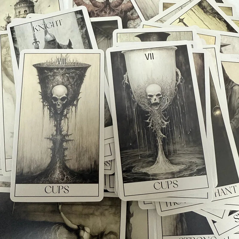 Horror Tarot Cards Wait 78 Tarots Board games Leisure Entertainment Family Gatherings Gothic Tarot Deck