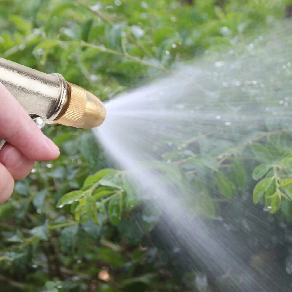 Metal Hose Water Spray Gun High Pressure Nozzle Car Garden Lawn Wash Pipe