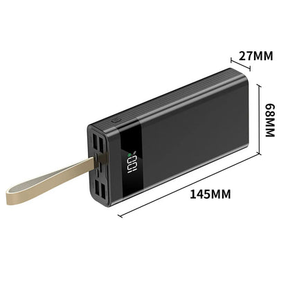 20000mAh Power Bank Portable Fast Charger 4 USB High Volume LED Battery Pack