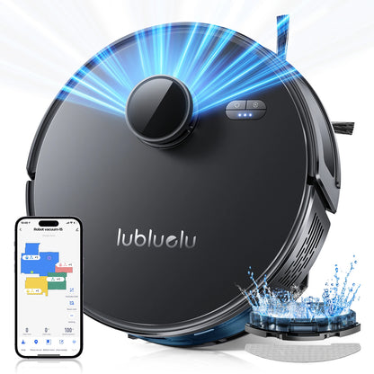 Lubluelu L15 Robot Vacuum And Mop Combo 5000Pa, Robot Vacuum, Auto-Charging, 5 Maps, 30 No-go Zones, 3 In 1 Robot Vacuum Cleaner