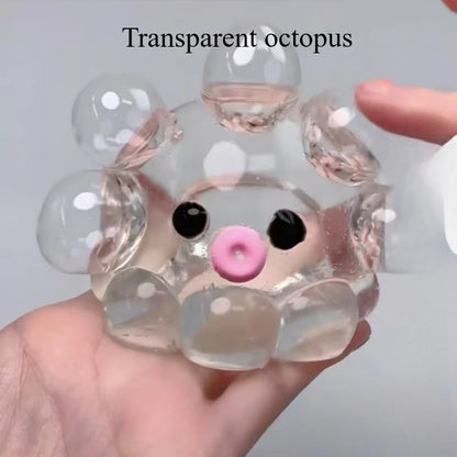 Squishy Bubble Pop Fidget Toy, Squeeze Sensory Ball & Octopus Popper, Anti-Anxiety Toy for Adults Kids, ASMR Fun Party Gift