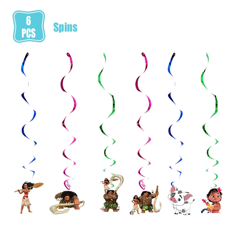 Moana 2 Birthday Party Decoration Supplie Vaiana Birthday Decoration Set Tableware Balloons Backdrop Plates Cups Baby Shower Toy