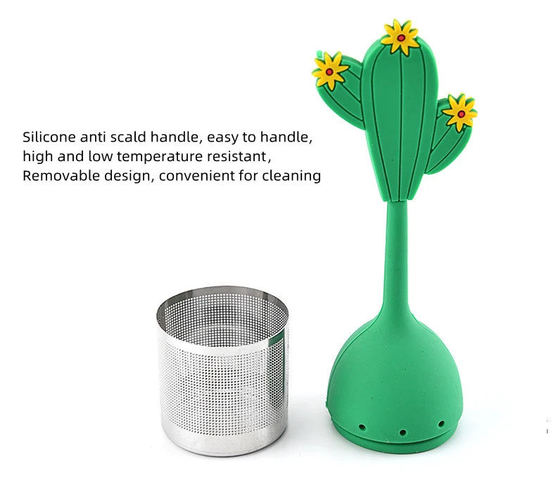 Silicone Handle Tea Infuser Stainless Steel Tea Ball Filter Teapot Cha Coffee Strainer Creative Lemon Orange Shape Spice Sieve