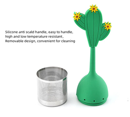 Silicone Handle Tea Infuser Stainless Steel Tea Ball Filter Teapot Cha Coffee Strainer Creative Lemon Orange Shape Spice Sieve