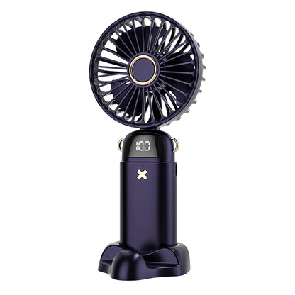 1/2 PCS 3-in-1 1800mAh Foldable USB Fan with Phone Holder - Portable Handheld & Desk Cooler w/ 360° Cooling