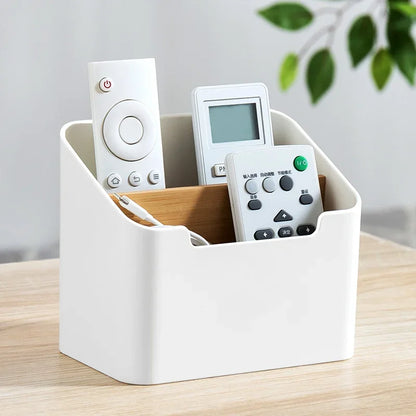 Multi-Function Storage Box Organizer - Remote Control Holder & Tissue Dispenser for Home & Office