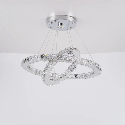Luxury Rings Led Crystal Chandelier Mordern Pendant Light Living Dining Room Decor Fixture Suspension Luminaire Hanging Lustr