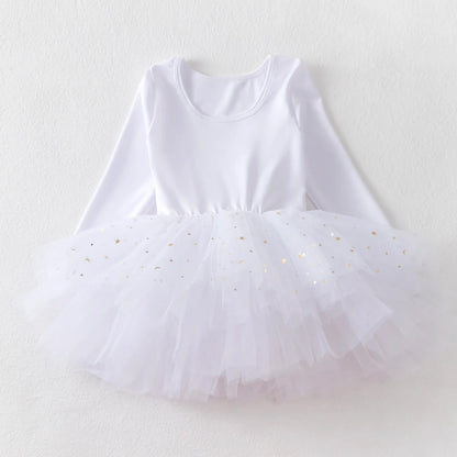 Baby Girl Princess Tutu Dress Sleeveless Infant Toddler Puffy Ballet Dress Black Pink White Party Dance Baby Clothes 1-8Y