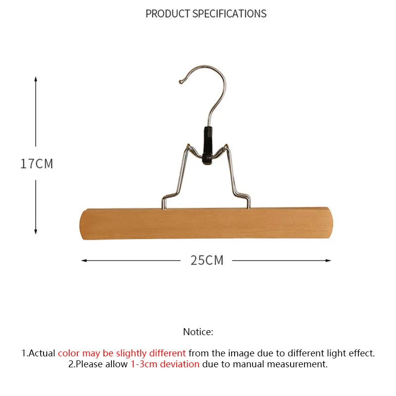5/10PCS Pants Hanger,Wooden Skirts Clothes Hangers with 360° Swivel Hook for Closet Organizer,Non-slip Sturdy Jeans Trouser Rack