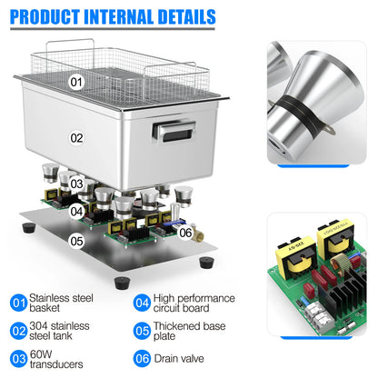 Granbo Ultrasonic Cleaner 3.2L Ultrasound Cleaning Bath 180W Laboratory Ultrasonic Tank Bicycle Chains Cleaning Machine