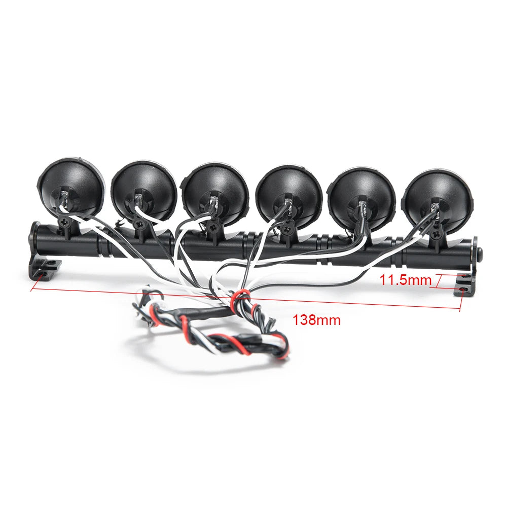 MIBIDAO 2/4LED RC Car Roof Light Round Lamp Spotlight For 1/10 Axial SCX10 II 90046 TRX4 Tamiya CC01 D90 D110