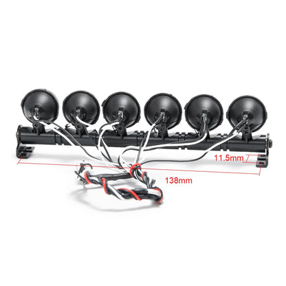 MIBIDAO 2/4LED RC Car Roof Light Round Lamp Spotlight For 1/10 Axial SCX10 II 90046 TRX4 Tamiya CC01 D90 D110