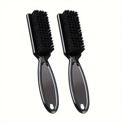 1Pc Barber Neck Duster Brush Sets Plastic Handle Hairdressing Soft Hair Cleaning Brush Heads Shaped Carving Cleaning Brush Black