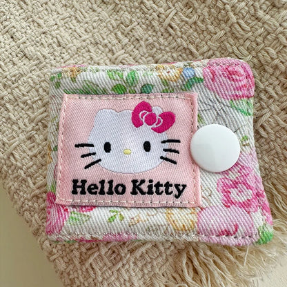 Hello Kitty Data Cable Organizer Fabric Sanrio KT Cat Charger Cord Storage Holder Data Line Bobbin Winder