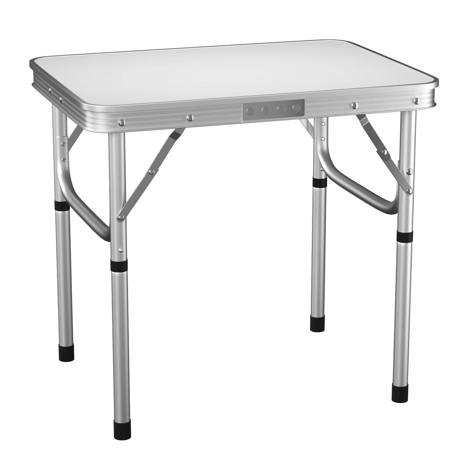 Folding Camping Table Outdoor Indoor Garden Balcony Market Kitchen Work Table Adjustable White Portable Picnic Table 60x45 cm