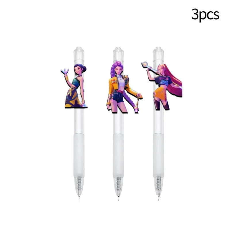 Demon Hunters Gel Pen Kpop Pen Hunter Ballpoint Pen Party Favors for Guest School Office Stationery Supplies Writing Tools