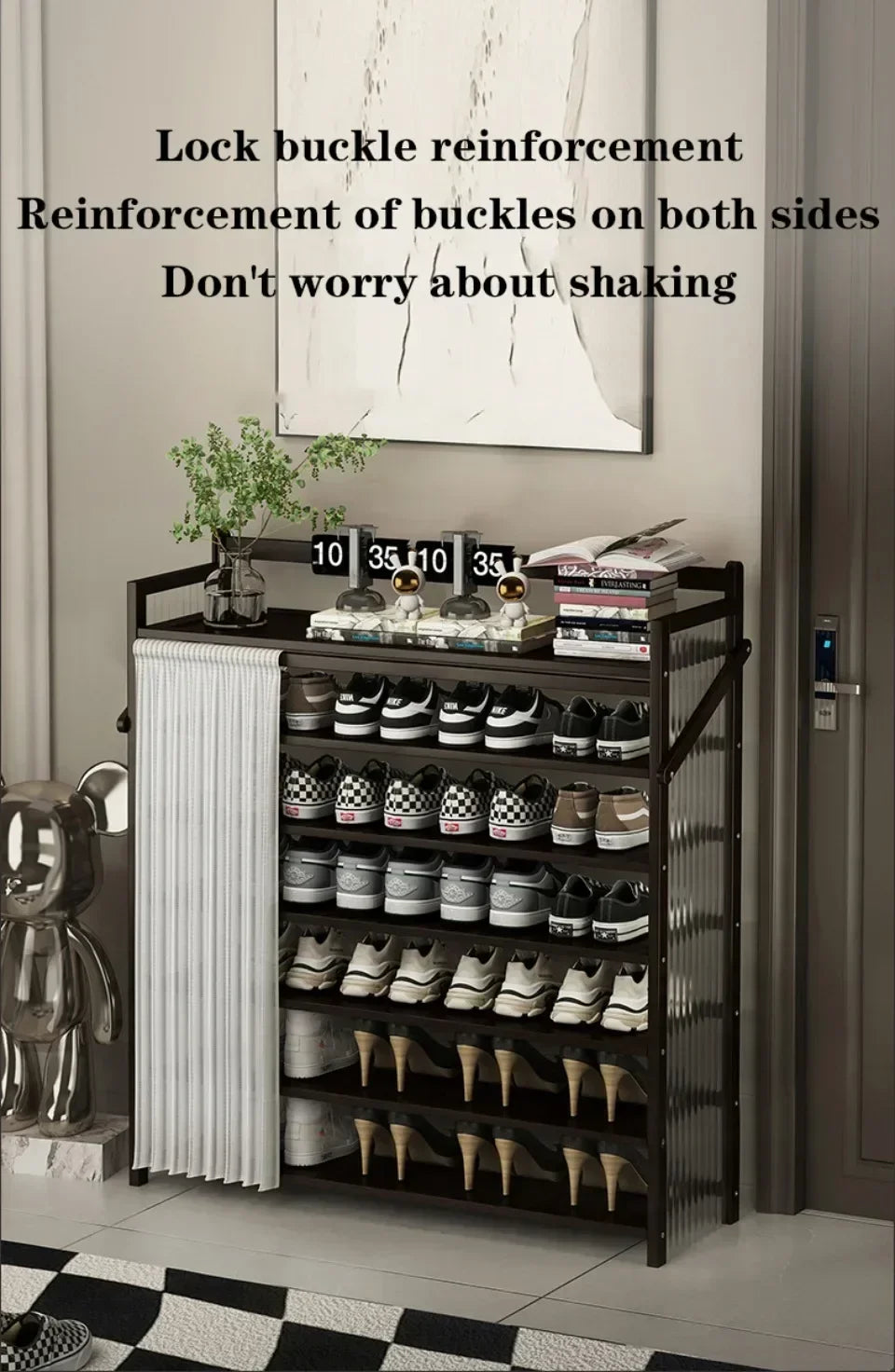 Folding Shoe Racks Multi-storey Simplicity Storage Shelves No Installation Required Strong Load-bearing Capacity Shoe Cabinet