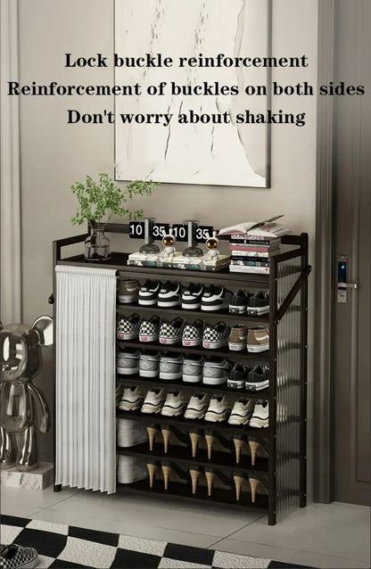 Folding Shoe Racks Multi-storey Simplicity Storage Shelves No Installation Required Strong Load-bearing Capacity Shoe Cabinet