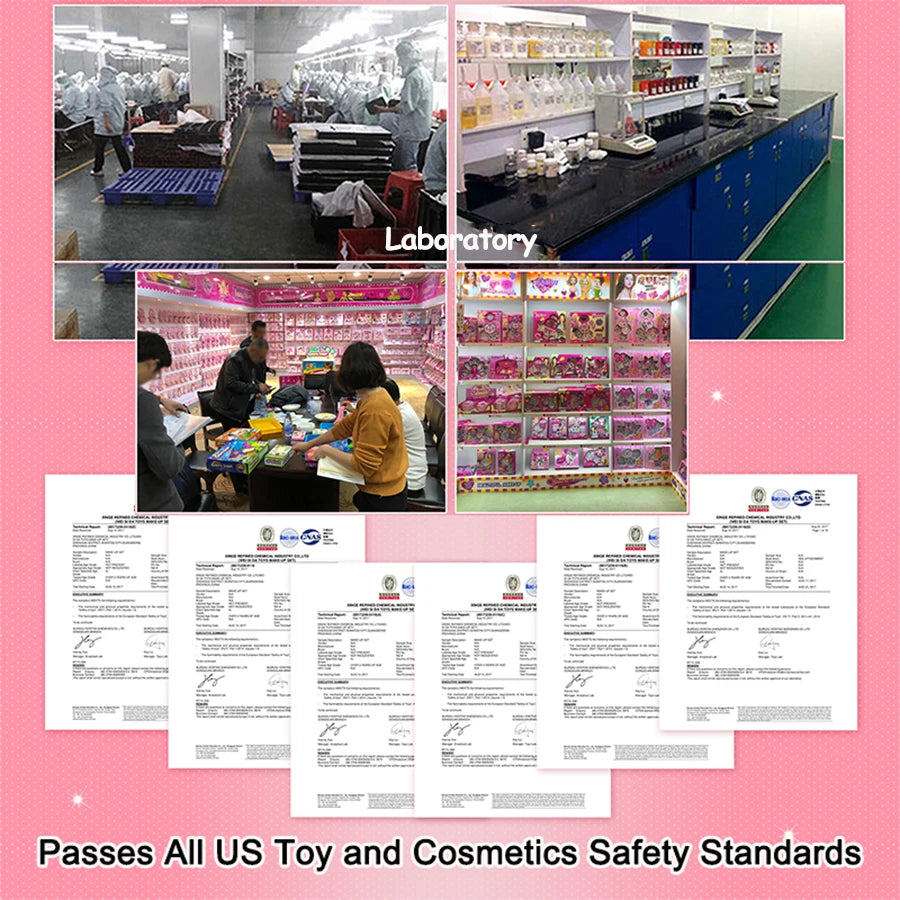 Princess Make Up Box Play House Toy Girls, Eye Shadow Makeup Cosmetics Handbag, Birthday Christmas Gift for Kids Party Cosplay