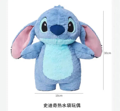 Aoger Disney Anime Hobby Stitch Winter Extra Large Plush Hot Water Bottle Women's Home Water Filling Hand Warmer Girlfriend Gift