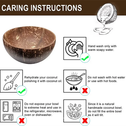 Coconut Bowls For Serving Dishes Wooden Salad Wood Reusable Bowl Serving Utensils Natural Coconut Shell Bowls Breakfast Party