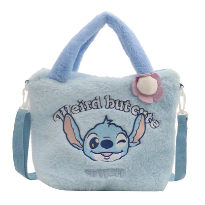 Stitch Women's Plush Shoulder Bags Large Capacity Ctue Crossbody Bag For Pretty Girl Makeup Bag