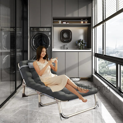 Cot Heavy-Duty Portable Camping Folding Sleeping Bed With Mattress`