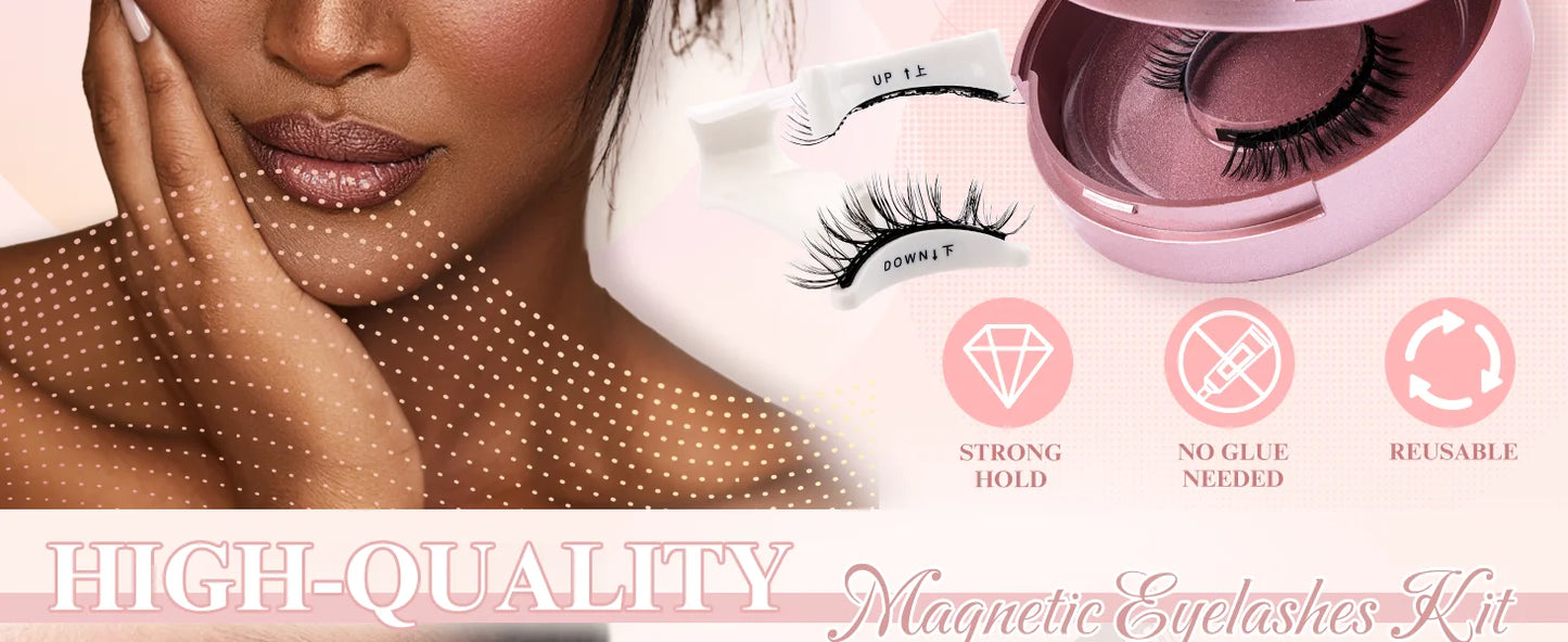 Magnetische Wimpern mit Applikator – Natürliche künstliche Wimpern, kein Kleber erforderlich
