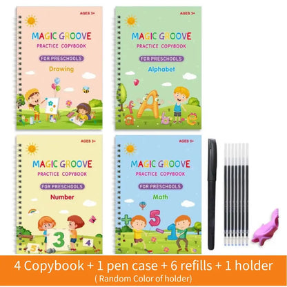 Writing Exercise Books English Groove Magic Practice Copybook Children's Book Learning Numbers Letters Alphabet Calligraphy Gift