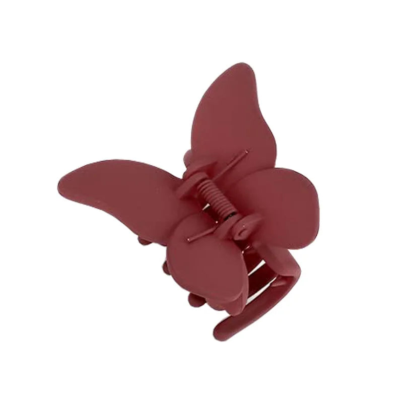 Matte Butterfly Hair Claw Solid Simple Ponytail Holders Barrettes Sweet Fairy Hair Clip Elegant Hairpin Claw Styling Accessories