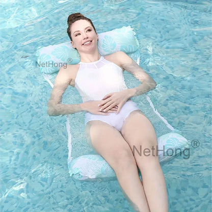 Portable Floating Water Hammock Toy Swimming Chair Iatable Float Pool Beds~