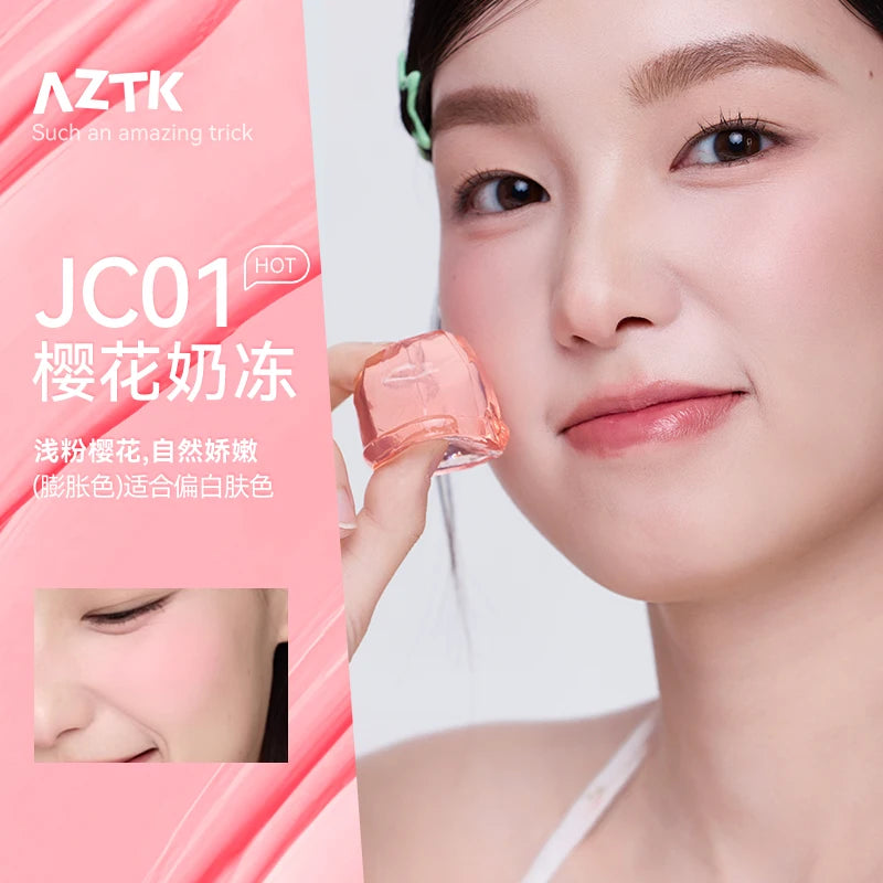 AZTK Blusher Color Face Makeup Rendering Liquid Blush JC04 Moisturizer Longlasting Beauty Expands Contracts Cheek Cosmetics
