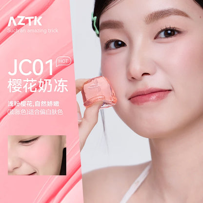 AZTK Blusher Color Face Makeup Rendering Liquid Blush JC04 Moisturizer Longlasting Beauty Expands Contracts Cheek Cosmetics