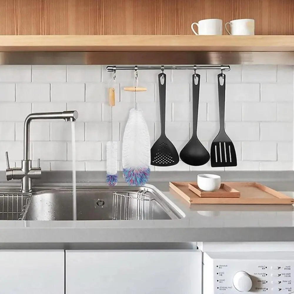 Drink Wineglass Bottle Cup Cleaning Soda Stream Bottle Brush With Beechwood Handle Glassware Jars Cleaner Kitchen Cleaning Tool